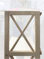 Стеллаж деревянный напольный Юск из массива сосны 3 полки