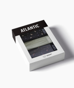 Мужские трусы слипы спорт Atlantic, набор 3 шт., хлопок, черные + светло-зеленые + графитовые, 3MP-194