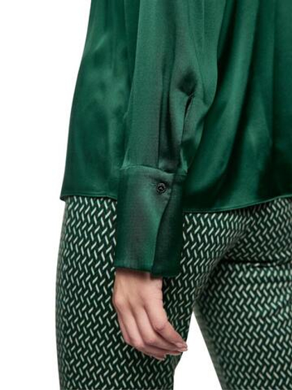 Marc Cain Блуза из шелка с рюшами