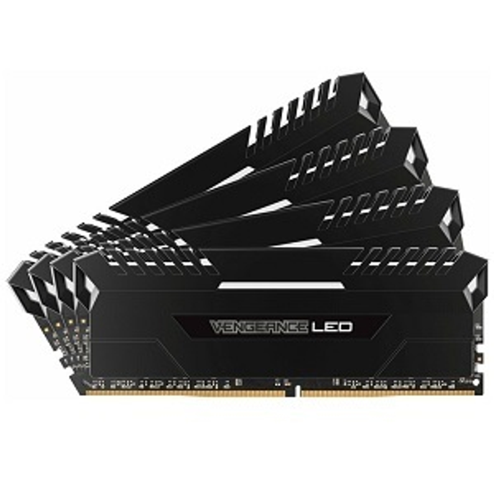 Модуль памяти DIMM DDR4 64Gb, 3000Mhz, 4х16GB, Corsair Vengeance LED (CMU64GX4M4C3000C15)