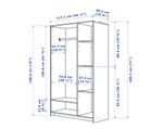 Шкаф платяной 3-дверный Ikea Brimnes с зеркалом , белый