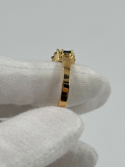 Кольцо с синими кристаллами