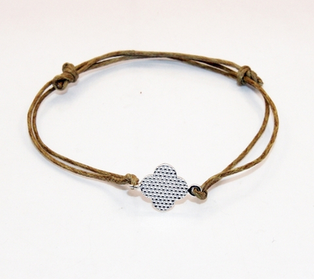 Браслет верёвочка Клевер