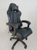 Геймерское кресло с RGB подсветкой. Черное