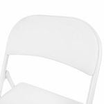 Стул складной BRABIX "Golf Plus CF-003 КОМФОРТ", белый каркас, кожзам белый, 532888