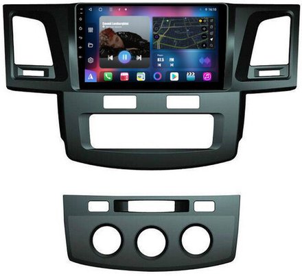 Магнитола для Toyota HiLux 2011-2015 - FarCar 143M монитор 9" QLED на Android 13, 8-ядер, CarPlay, 4G SIM-слот