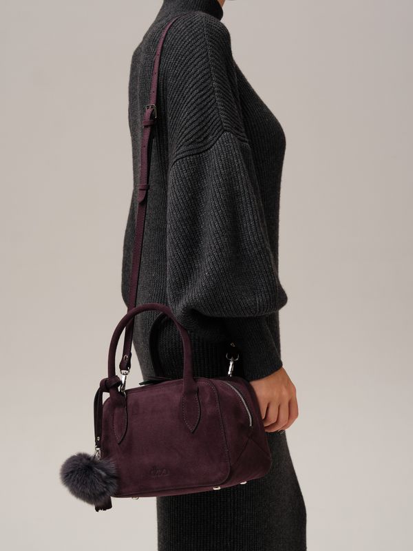 Замшевая сумка DBR 31348 сливовый