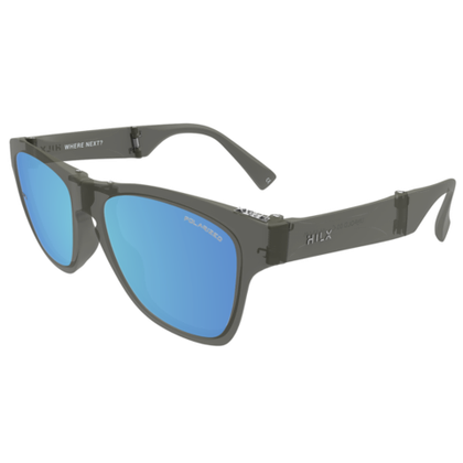 Спортивные очки HILX Unfold Matt Metallic Grey / Blue Polarized Lens