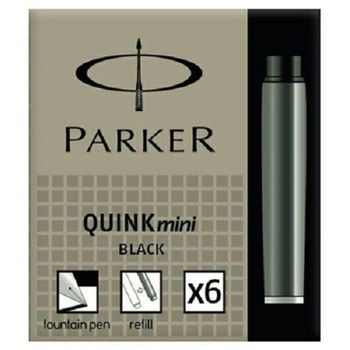 Картридж для перьевой ручки Parker Z17 MINI неводостойкие чернила Black (6шт) (S0767220)