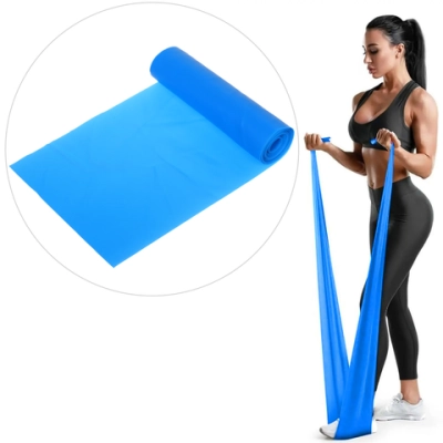 Жгут для йоги 0,55 мм*15 см*2 м (туба). голубой