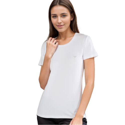 Женская футболка белая Emporio Armani 163139_CC318 00110