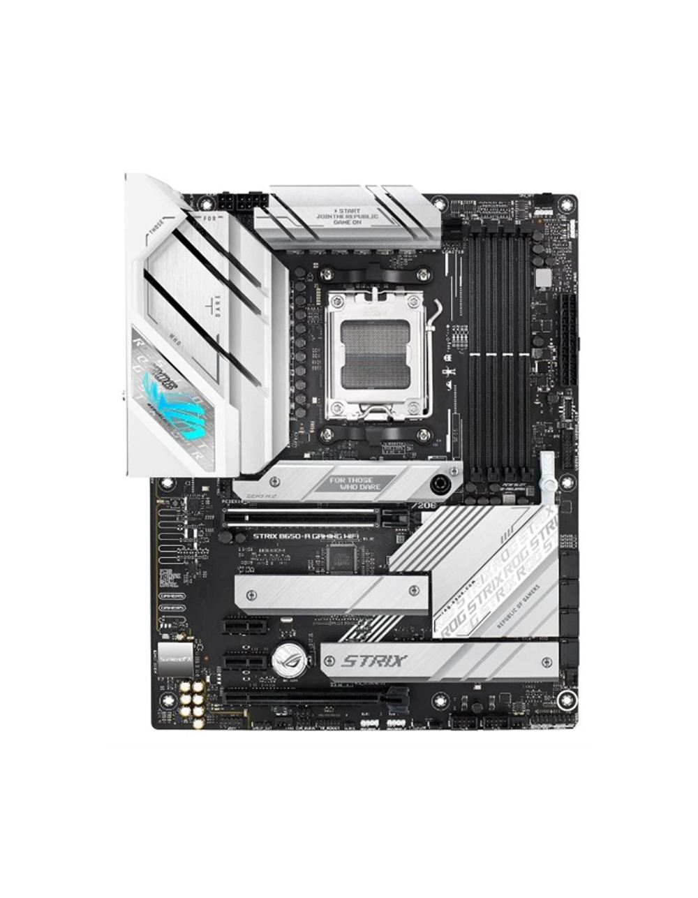 Материнская плата ASUS ROG STRIX B650-A GAMING WIFI, AM5, B650, 4*DDR5, 4*SATA, 3*M.2, 3*USB 3.2, 4*USB 2.0, Type-C, 2*PCIx16, 2*PCIx1, DP+HDMI, ATX; 90MB1BP0-M0EAY0