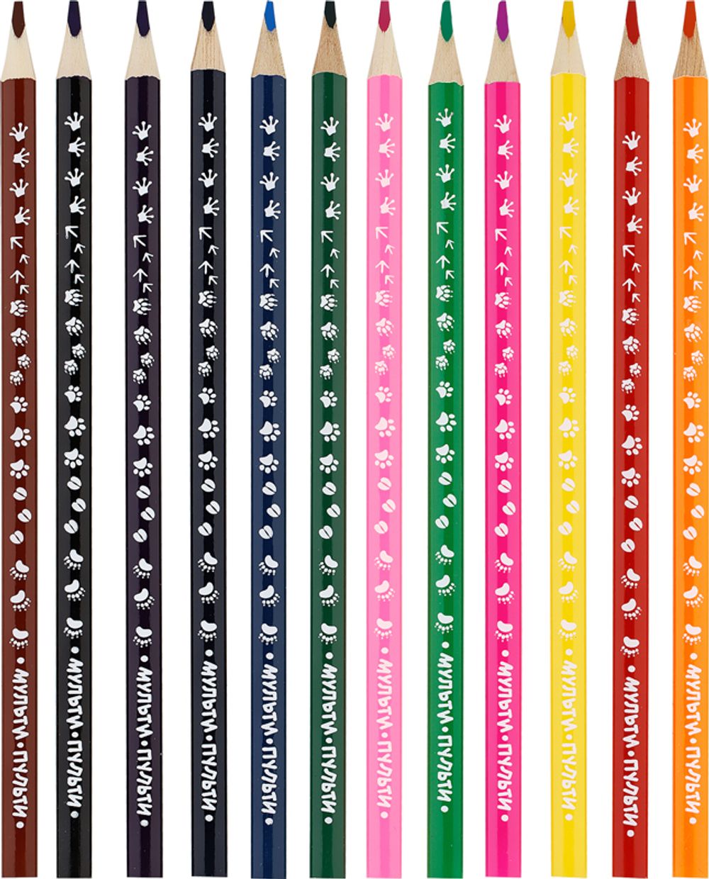 Карандаши цветные Мульти-Пульти "Енот-следопыт", 12цв., трехгр.,рисунок на корпусе, заточен., картон