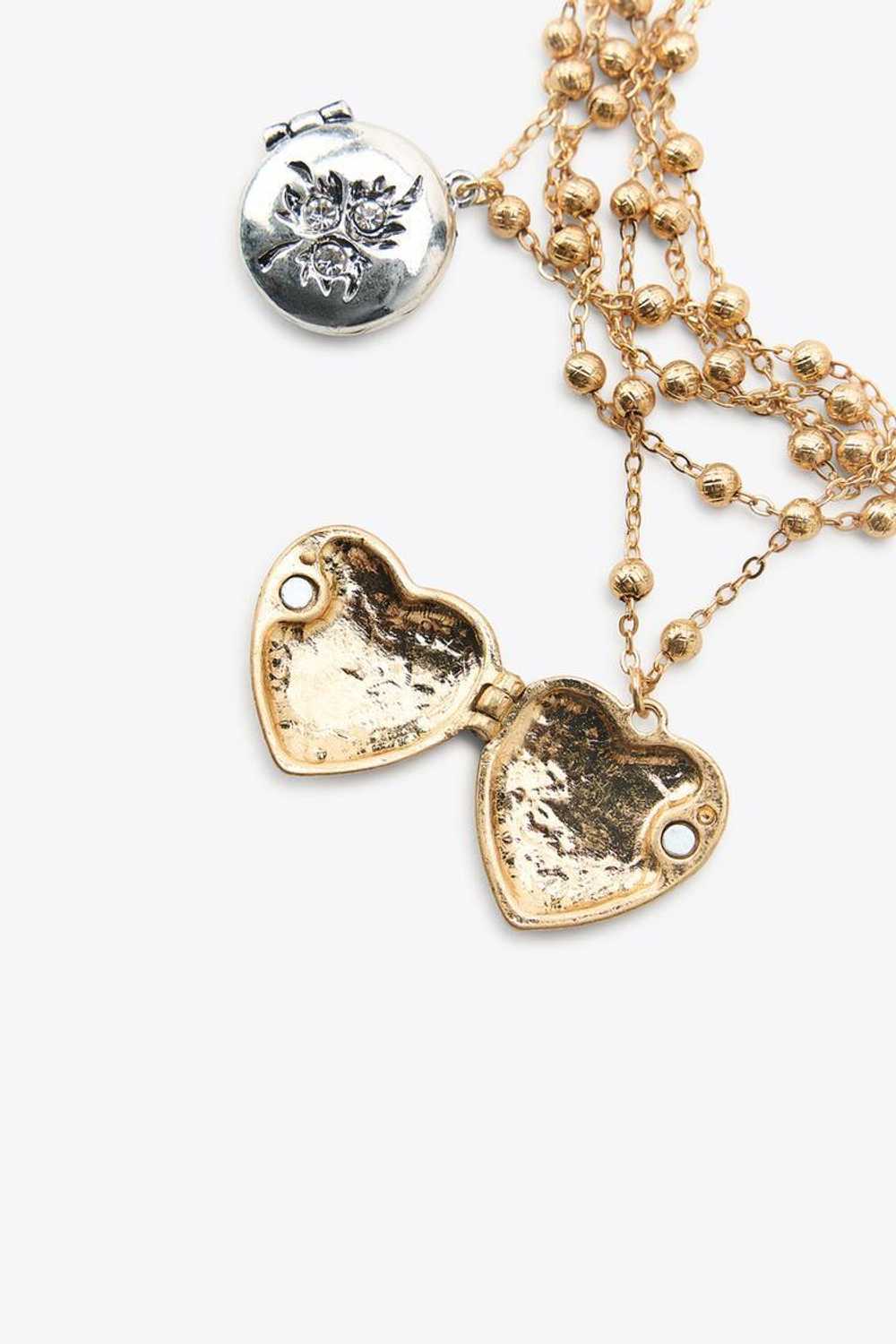 ZARA НАБОР ИЗ 2 БРАСЛЕТОВ С ШАРМАМИ В ВИДЕ КОРОБОЧЕК, ЗОЛОТОЙ/СЕРЕБРЯНЫЙ