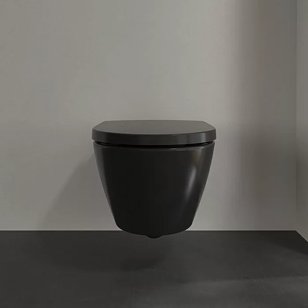 Унитаз подвесной Villeroy&Boch Subway 2.0 5614R0R7 черный матовый, безободковый