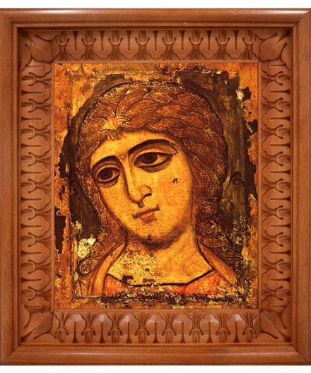 Ангел "Златые власы - Архангел Гавриил". Икона ручной работы.