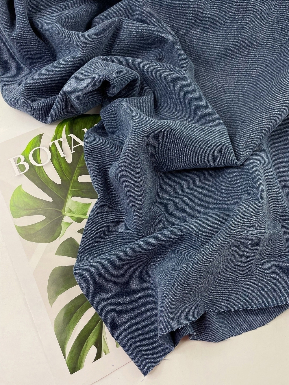 СИНИЙ - Джинсовая ткань РЕТРО (состаренная) (1403 Маша)