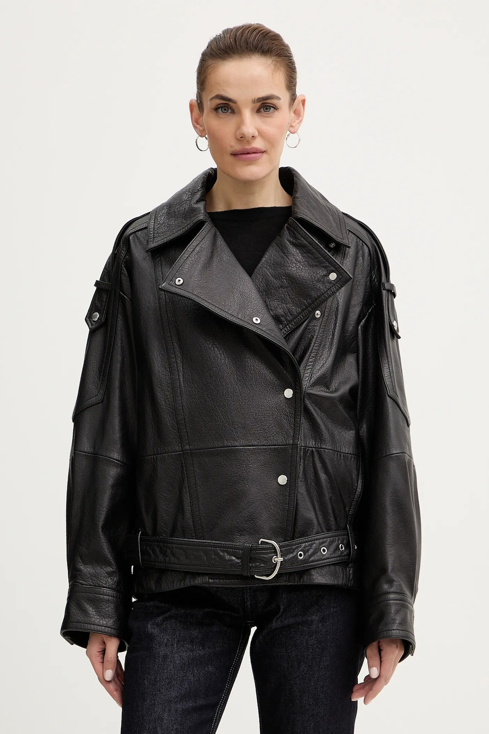 Куртка кожаная женская BOSS C_Sassea