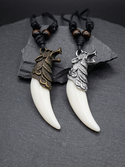 Амулет подвеска оберег Волчий Клык Зуб Волка талисман на шею