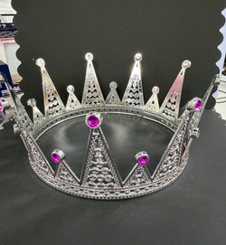 Корона королевы для девочки, цвет серебряный