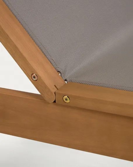 Шезлонг Caterin зеленый, массив эвкалипта