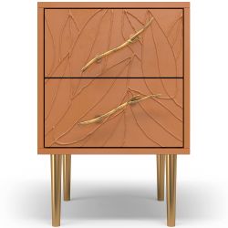 Тумба Арт Колор leaves Стайл Голд Томленый оранжевый