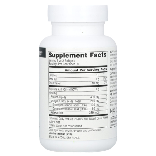 Source Naturals, NKO™, Neptune, масло криля, 500 мг, 60 капсул