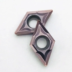 Пластина твердосплавная DCMT070204 VP15TF / 10 штук / сменная Ромбическая 55 гр. по металлу