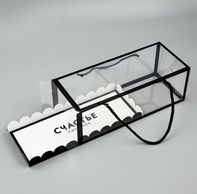 Коробочка для рулета и сладостей c ручками Счастье, 27×11×9.5 см