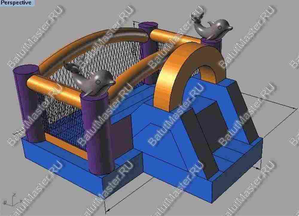 Спортивный надувной игровой батут "Переход"