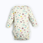 Боди с дл.рукавом Flower, рост 62-68 см, бежевый (Крошка Я)