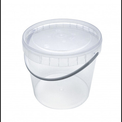 Ведро 0,8 л прозр. с крышкой h-95 d-130 (260шт в кор)