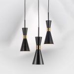 816017 Люстра DUMO 1х40W E14 ЧЕРНЫЙ МАТОВЫЙ/ЗОЛОТО