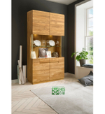 Шкаф с витриной Parma-2 из массива дуба