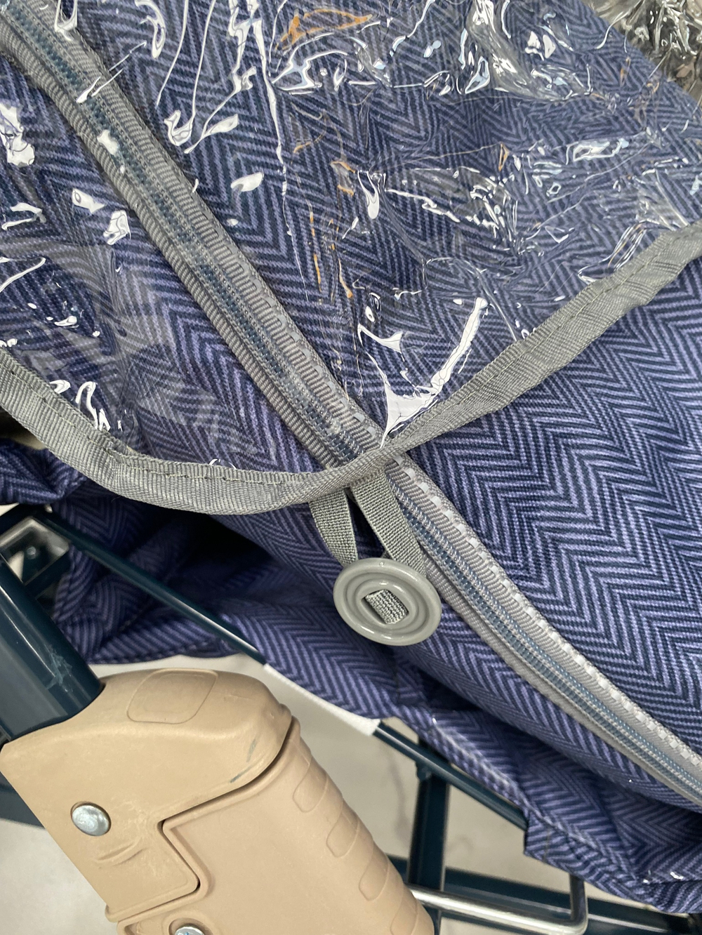 Коляска комбинированная «Ника Детям 7-8K» в ёлочку синий (арт. НД7-8K/1)