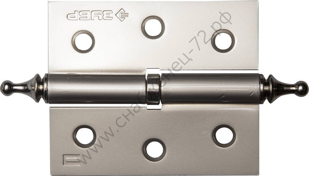 ЗУБР 75х63х2.5 мм, разъемная, правая, цвет матовый никель (PN), 2 шт, карточная петля (37605-075-4R)