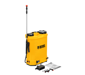 Опрыскиватель ранцевый аккумуляторный DENZEL D-16LA, 16 л, щелочной акк, 12 В, 8 Ач