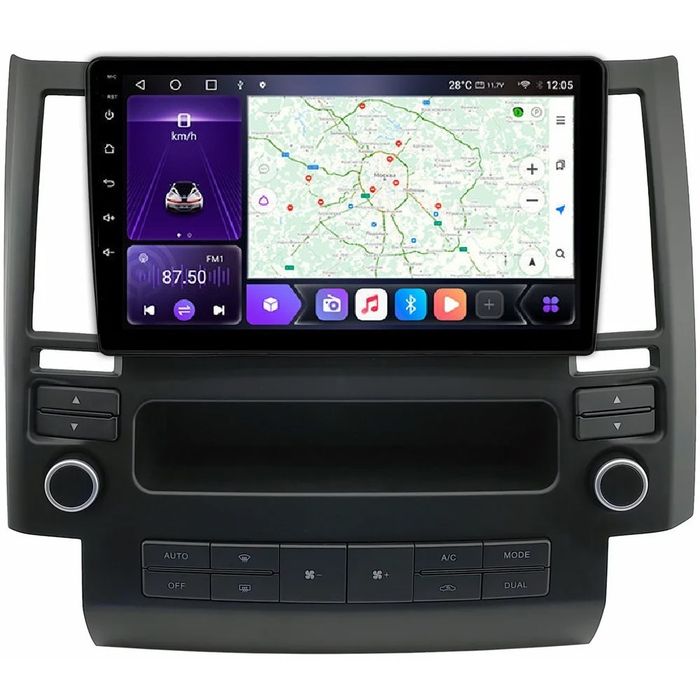 Магнитола для Infiniti FX35, FX45 2003-2005 - Kuberg SF-9279-1 QLed, Android 12, Быстрая, CarPlay, 4G SIM-слот