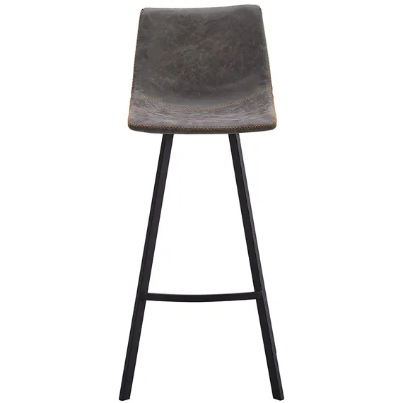 Барный стул Netro 76 см, серый на черных металлических ножках | Купить в Hallberg.ru