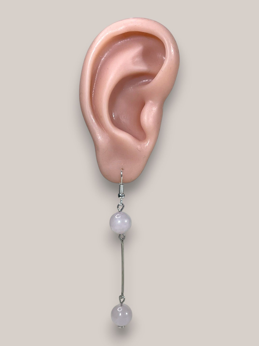 Серьги кварц с палочкой