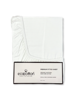 Сатиновая простынь на резинке EcoCotton 160х200 | белая