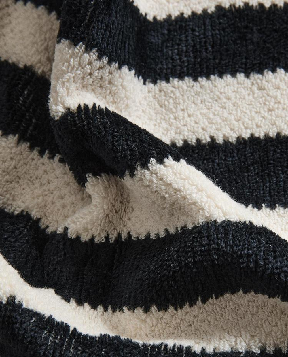 ZARA HOME ПОЛОТЕНЦЕ ДЛЯ ВАННОЙ ИЗ ВЕЛЮРА С РЕЛЬЕФНЫМ УЗОРОМ, ЧЕРНЫЙ