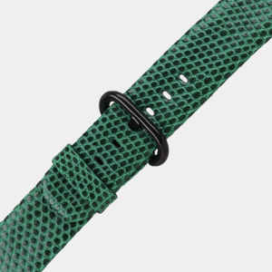 Ремешок для Apple Watch 40/41/42 mm из кожи ящерицы, зеленого цвета