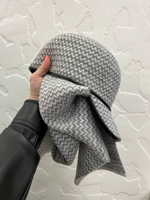 Бейсболка формованный трикотаж серый зигзаг