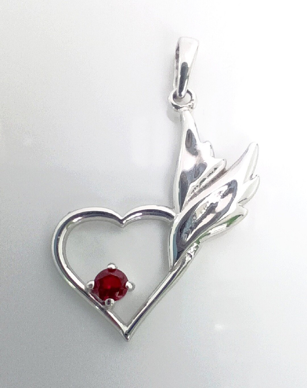 Подвеска ювелирная Эстерелла, родированное серебро 925 пробы, с фианитом/Ф