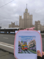 Набор для вышивания крестом Искусница "Городской трамвай. Весна"