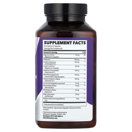 LifeSeasons, Urinari-X®, 180 растительных капсул