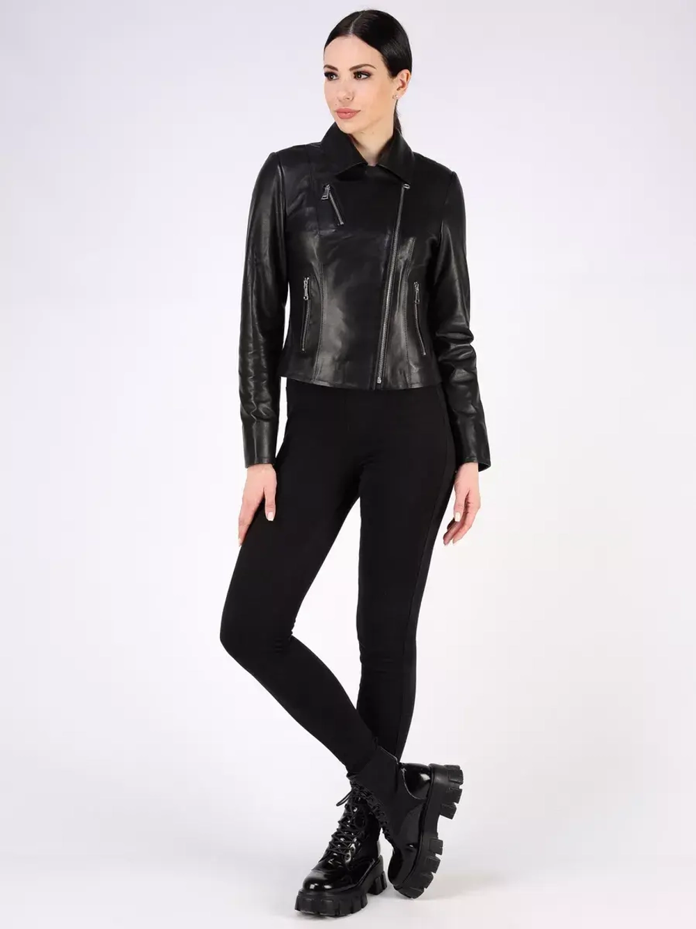 Кожаная куртка демисезонная косуха