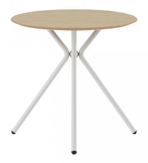 Стол обеденный Kilig Ø80 см, белый, американский беленый дуб