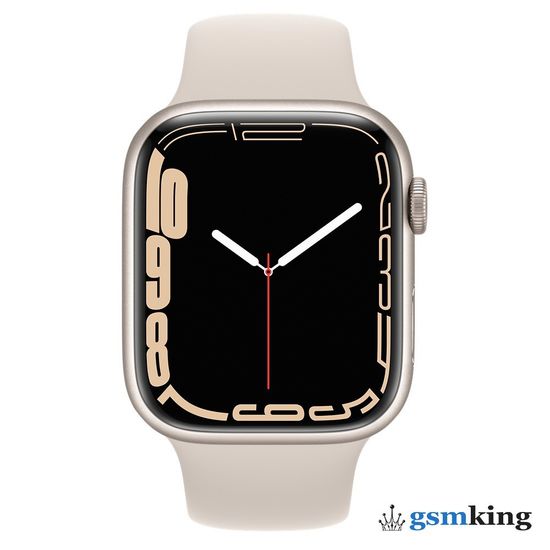 Apple Watch Series 7 GPS + Cellular 45mm Starlight Aluminum Case with Sport Band Starlight MKN63LL/A